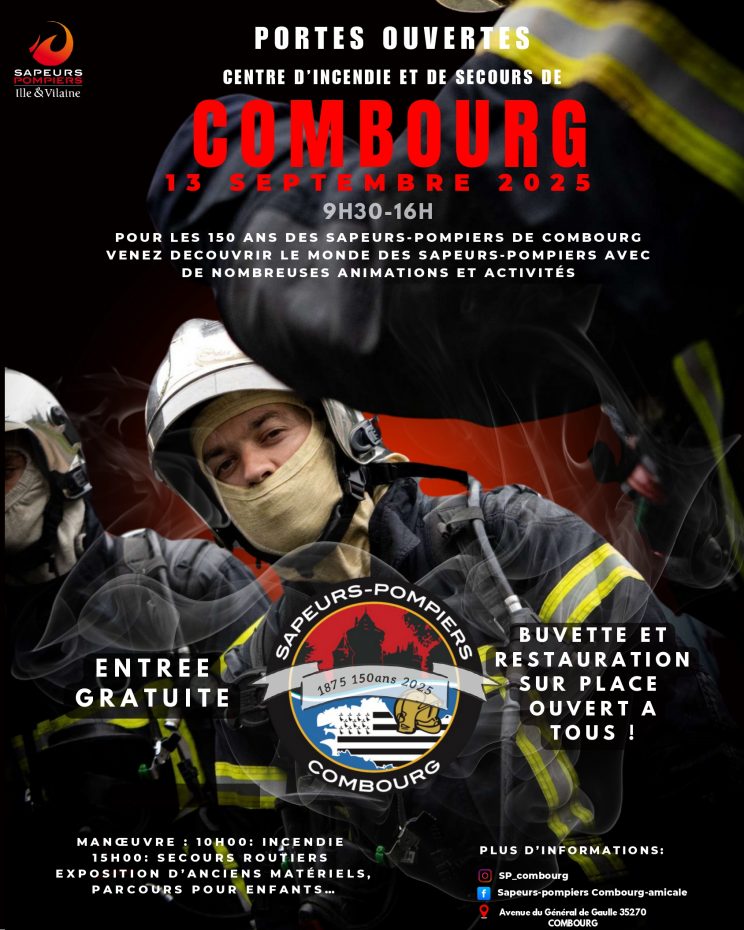 Le centre d’incendie et de secours de Combourg fête ses 150 ans ce samedi 13 septembre 2025