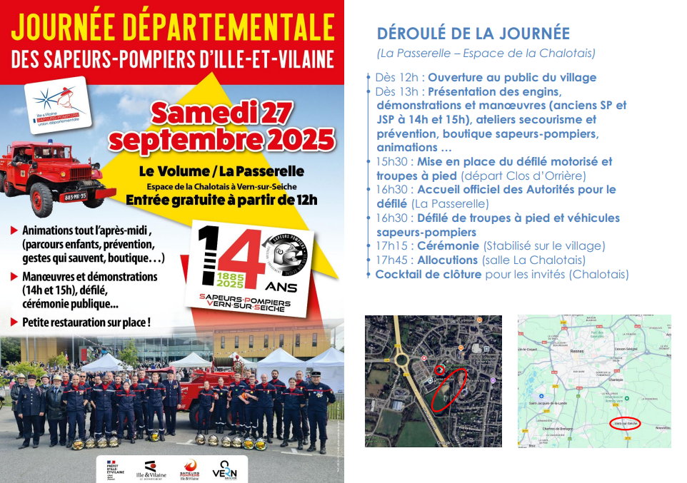 Journée départementale des sapeurs-pompiers d'Ille-et-Vilaine